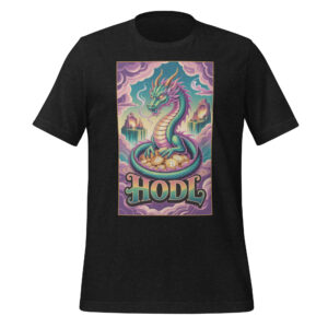HODL Bitcoin Dragon Fantasy Crypto Treasure Unisex t-shirt