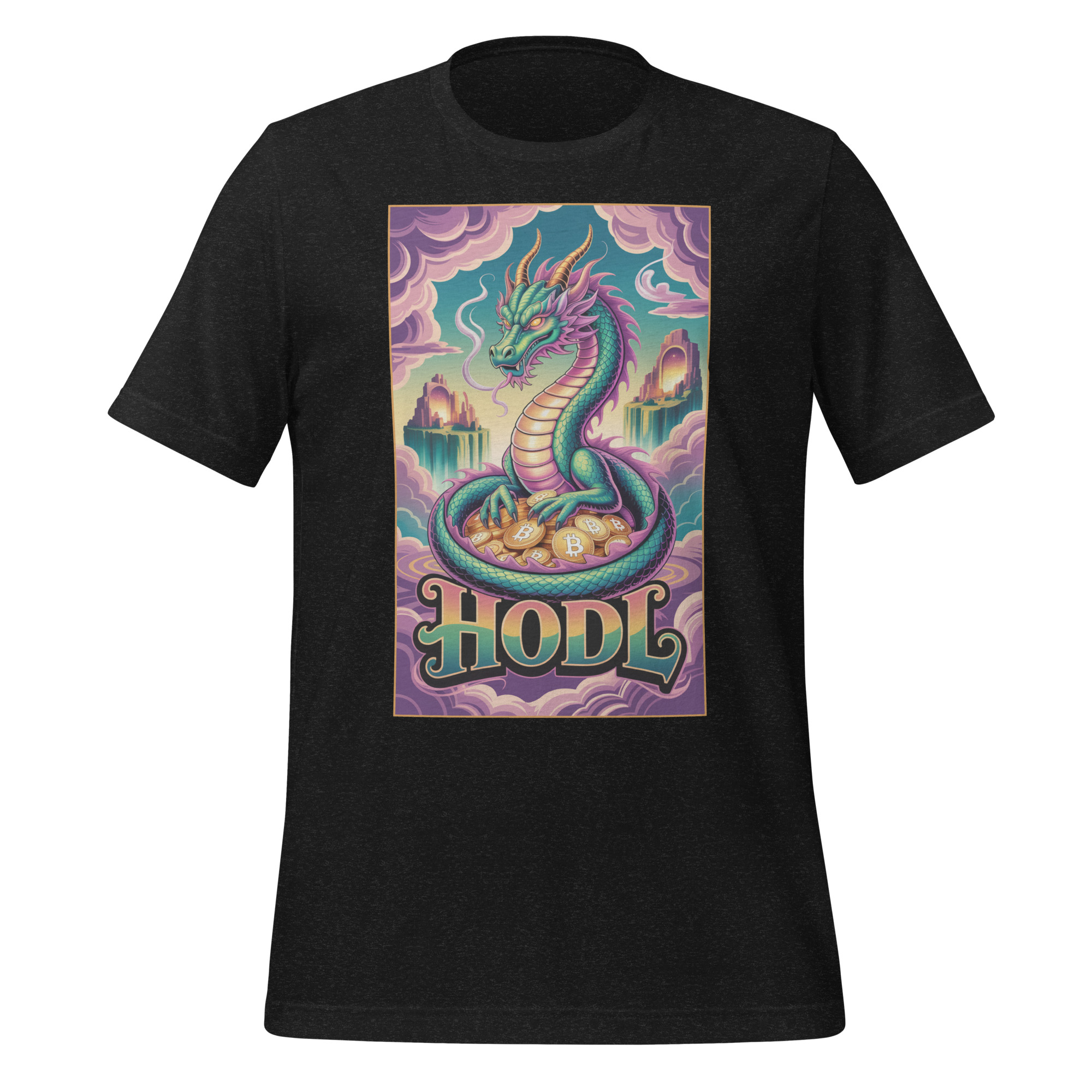 HODL Bitcoin Dragon Fantasy Crypto Treasure Unisex t-shirt