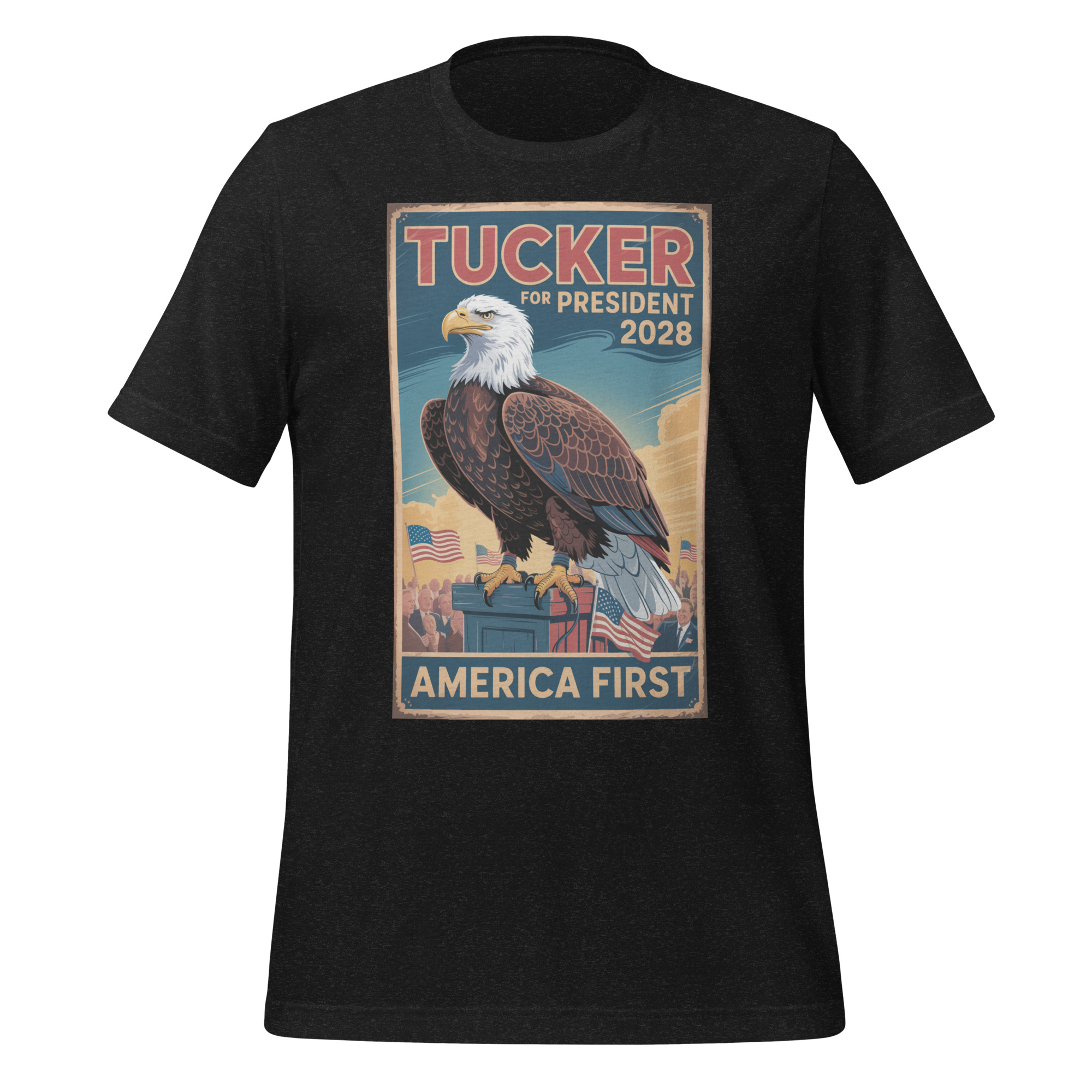 Tucker Carlson 2028 America First Campaign Unisex t-shirt - Image 2