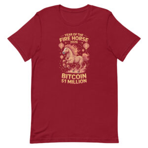 Lunar Year Horse Bitcoin Million Crypto Fortune Unisex t-shirt