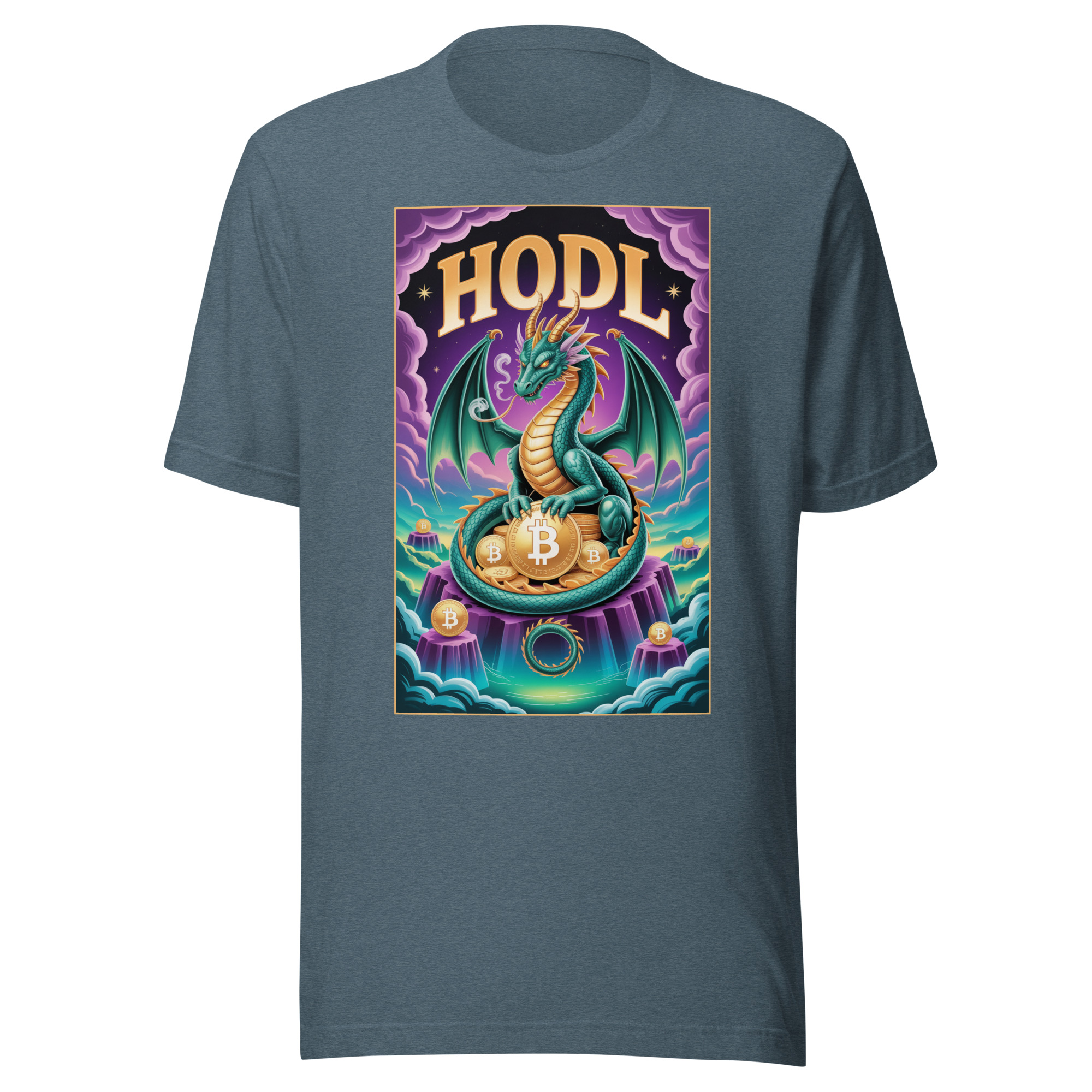Bitcoin HODL Stack Dragon Fantasy Crypto Treasure Unisex t-shirt