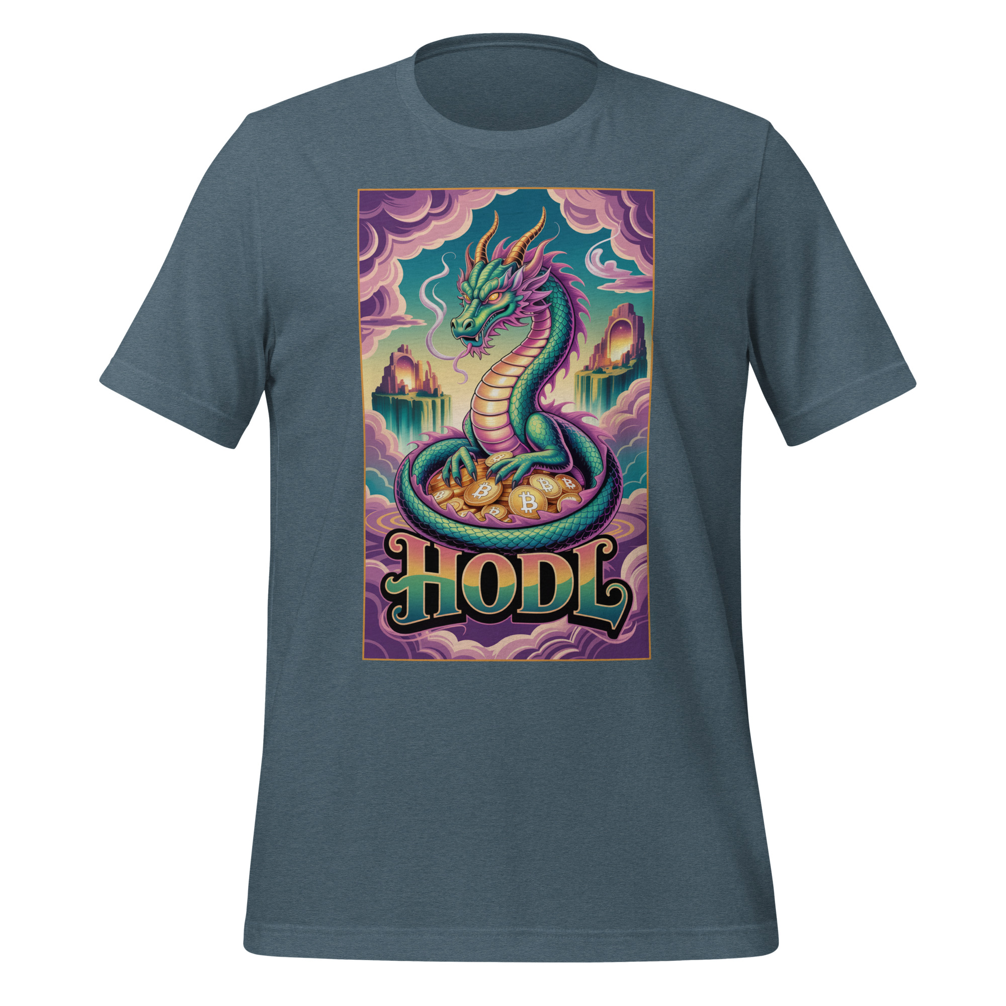 HODL Bitcoin Dragon Fantasy Crypto Treasure Unisex t-shirt - Image 4
