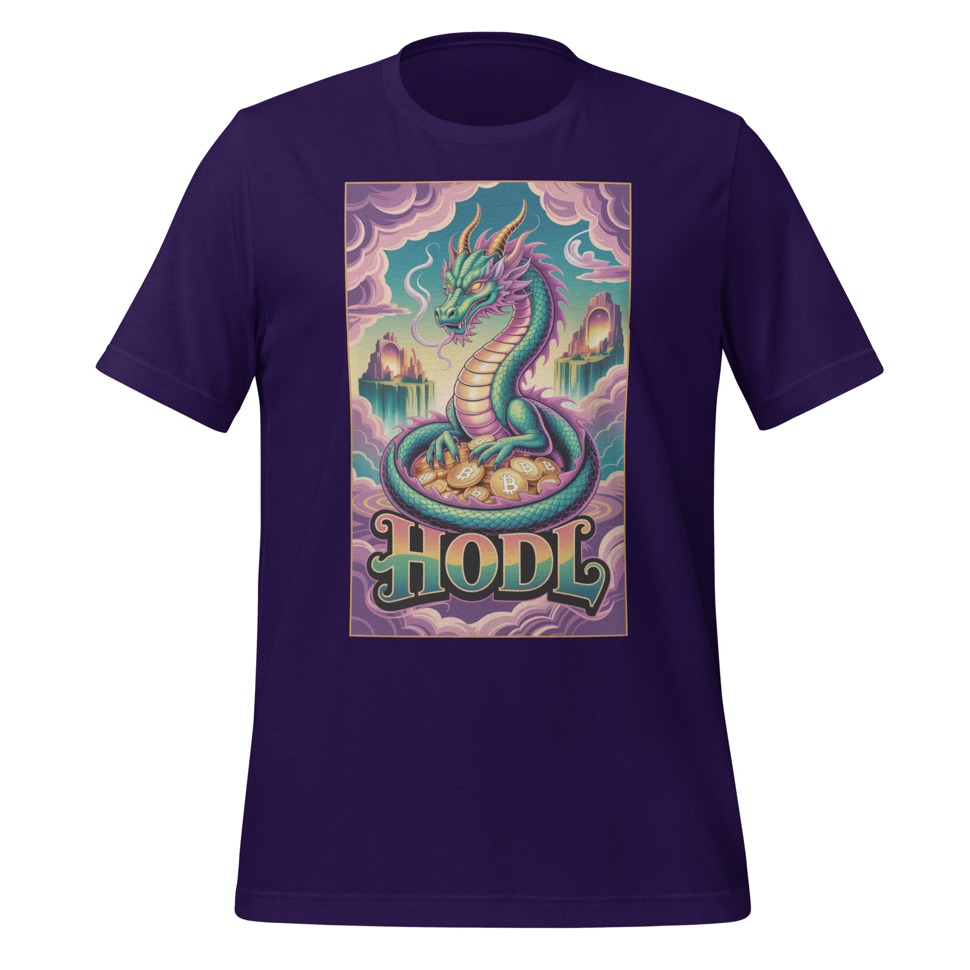 HODL Bitcoin Dragon Fantasy Crypto Treasure Unisex t-shirt - Image 2
