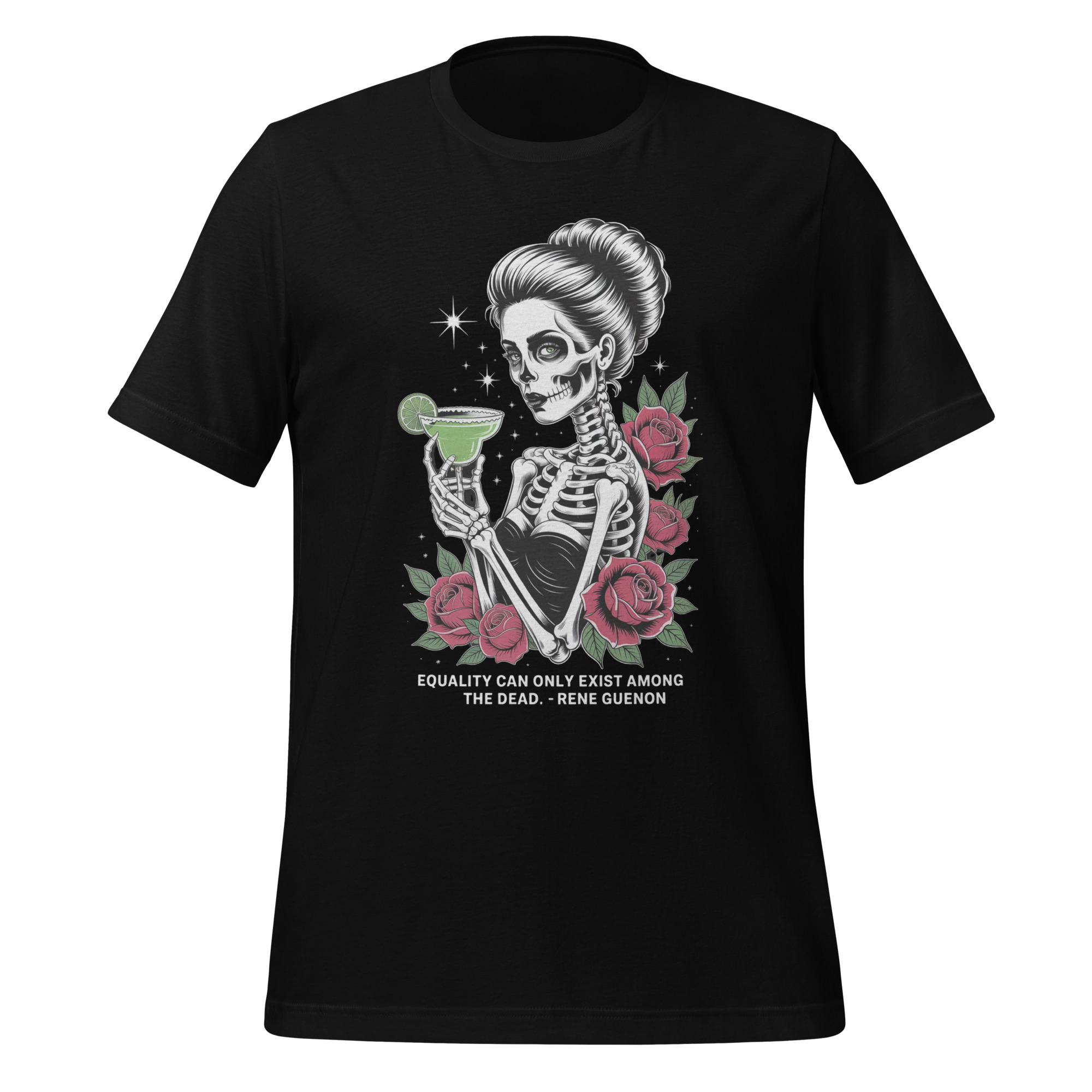 Rene Guenon Quote Symbolic Skeleton Philosophy T-Shirt - Image 2