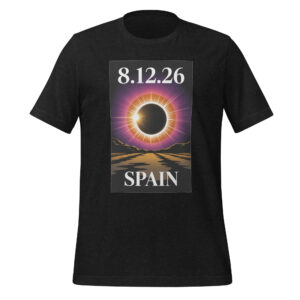 Spain 2026 Eclipse Shirt Solar Event Commemorative Tee Unisex t-shirt