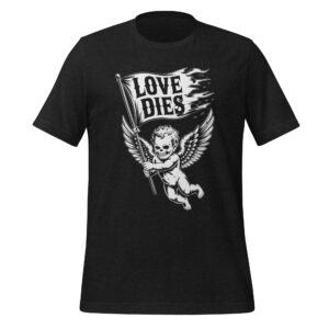 Zombie Cupid Love Dies Goth Unisex t-shirt