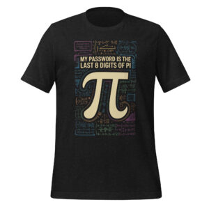 Last 8 Digits Of Pi Password Funny Math Nerd T-Shirt