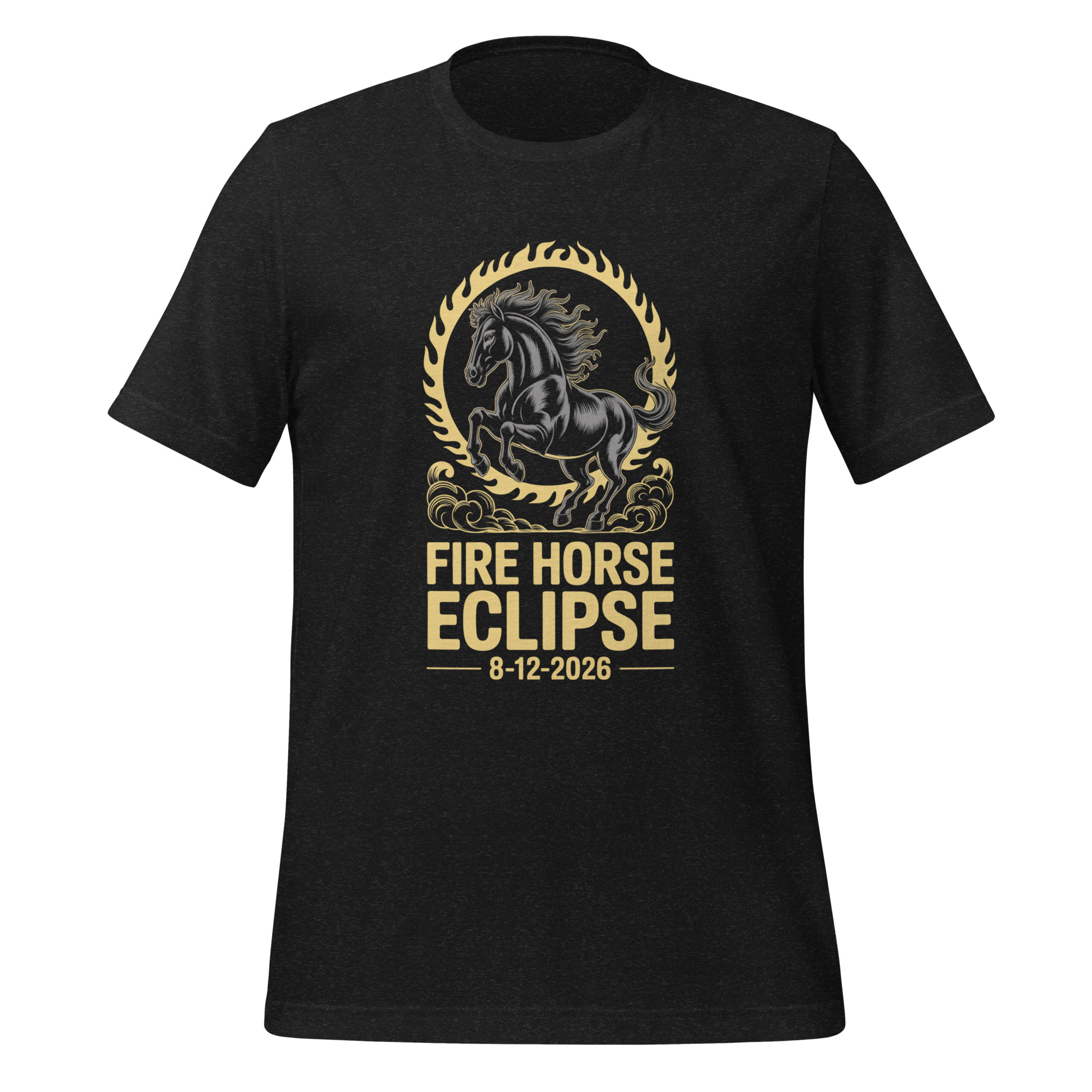 Total Solar Eclipse August 12, 2026 Fire Horse Shirt Wu Horse Year Destiny Apparel Unisex t-shirt