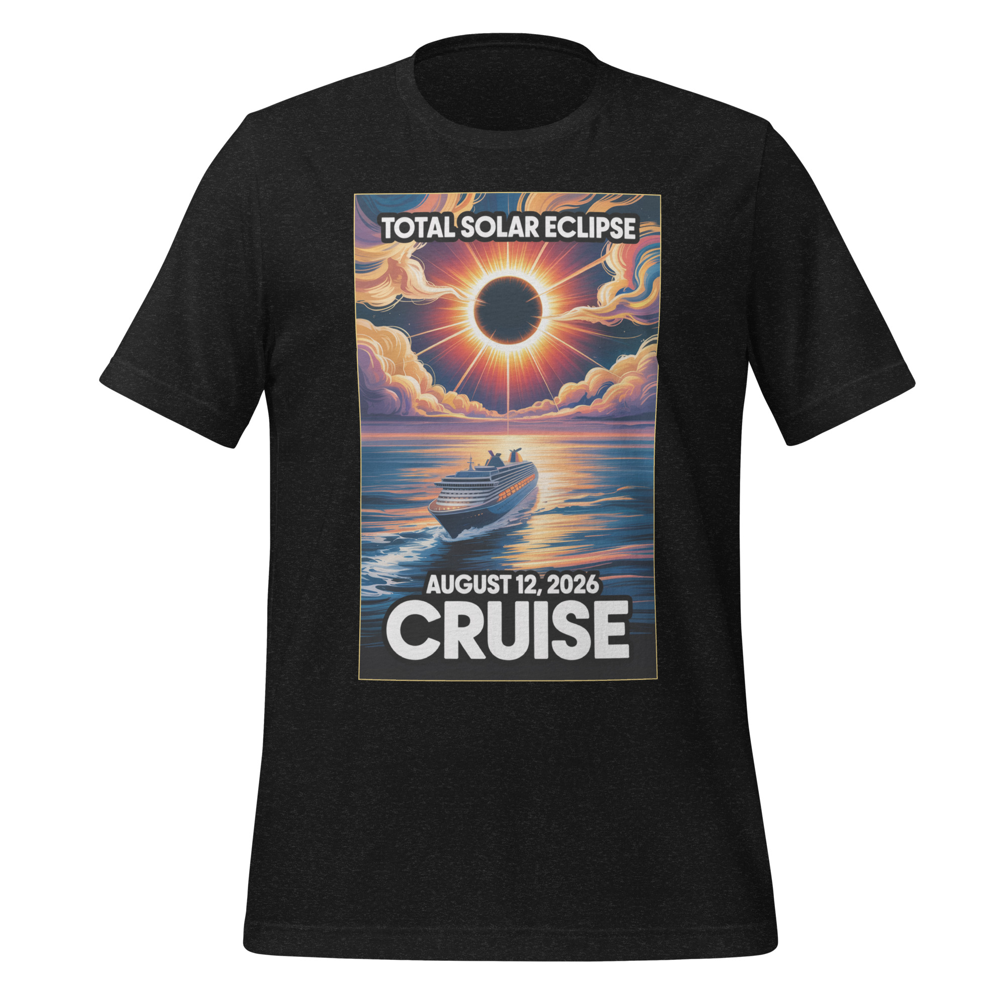 Total Solar Eclipse August 12, 2026 Cruise Shirt Official Maritime Totality Commemorative Apparel Unisex t-shirt