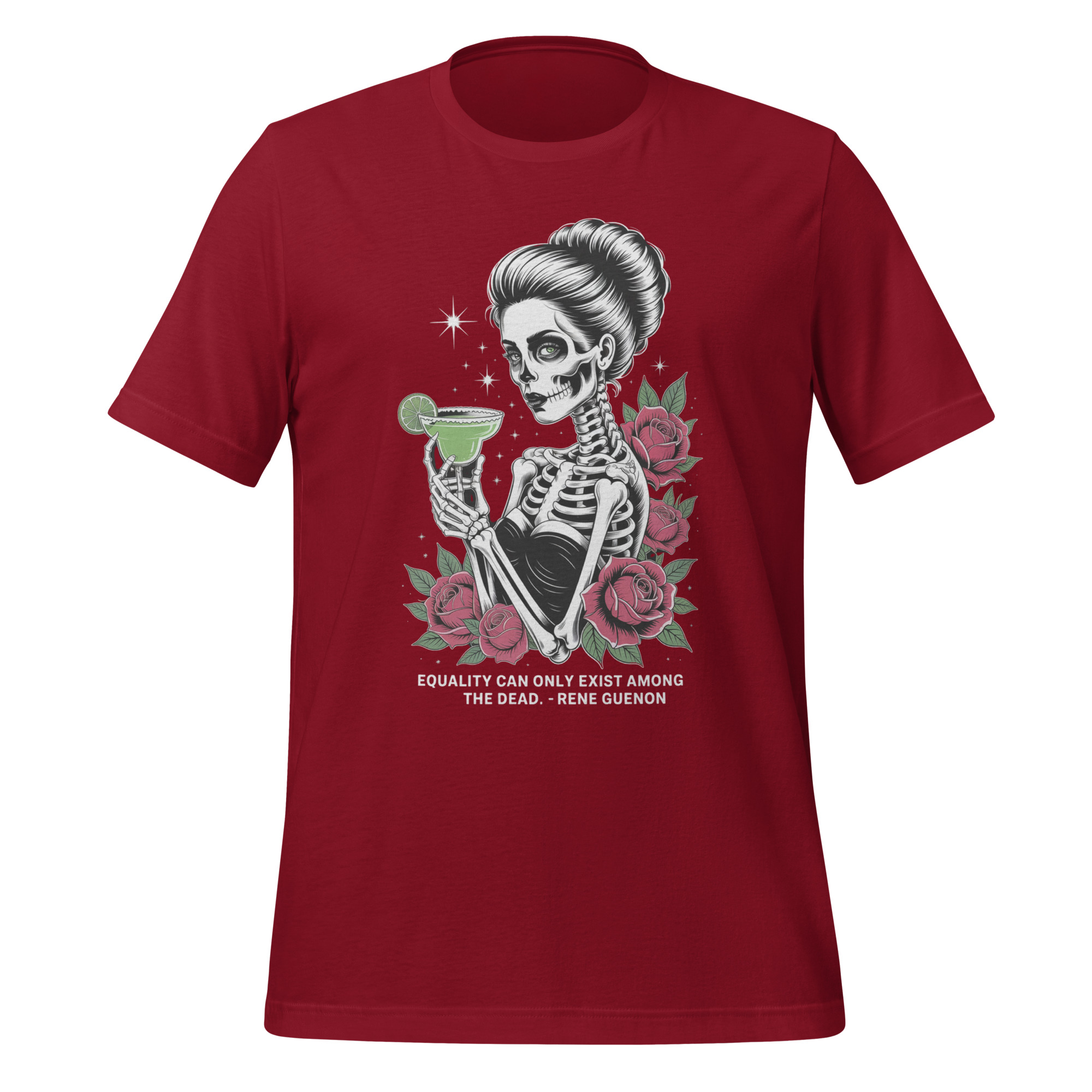 Rene Guenon Quote Symbolic Skeleton Philosophy T-Shirt - Image 5