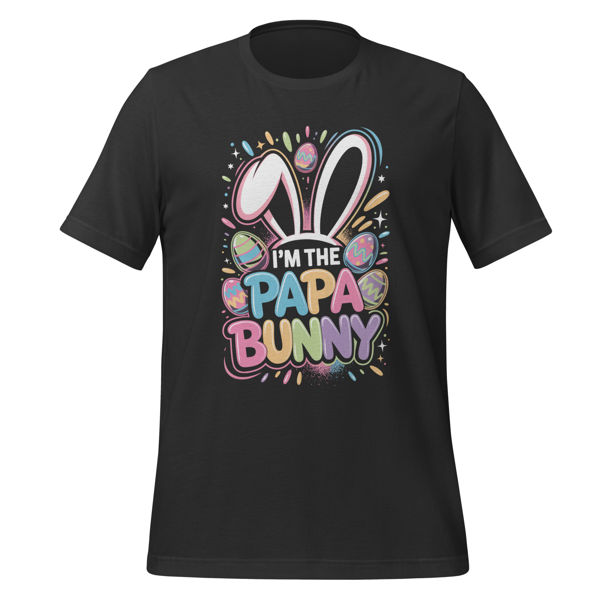 I'm the Papa Bunny Easter Shirt Funny Fatherhood Easter Apparel Unisex t-shirt - Image 2