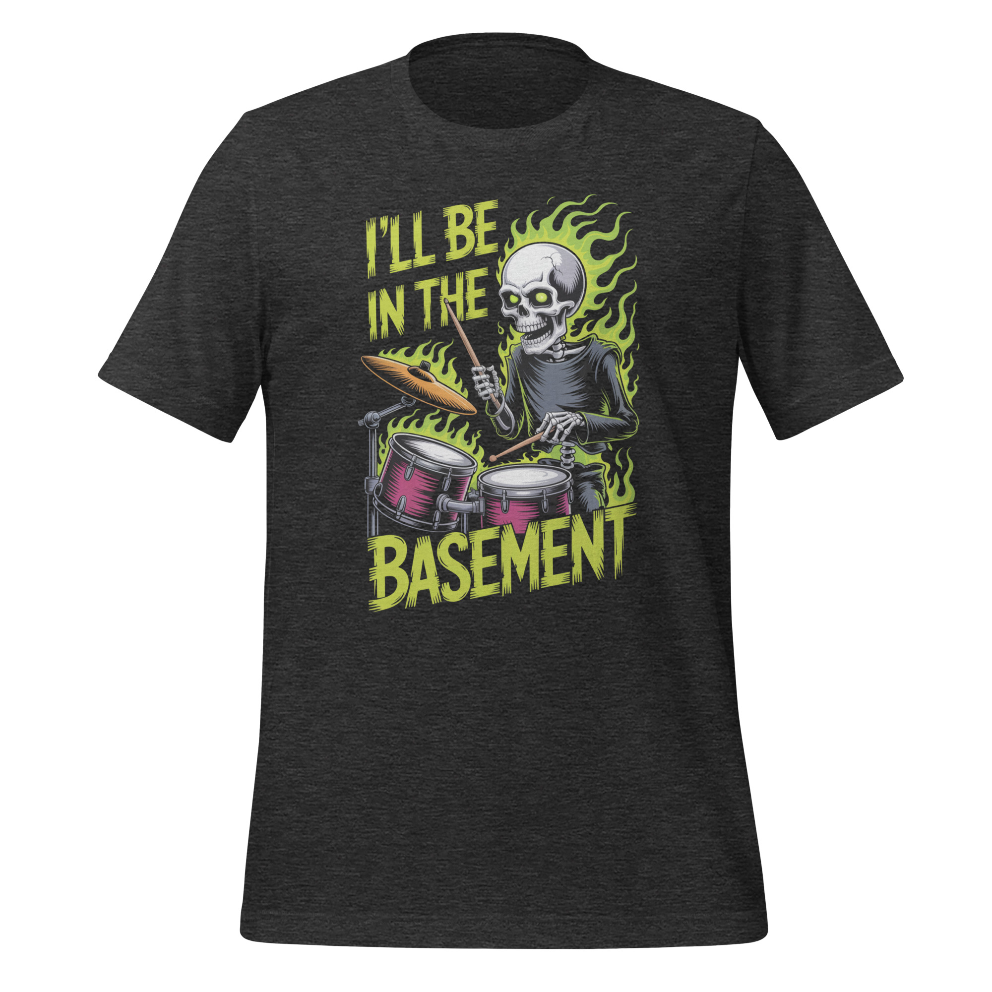 Funny Drummer T-Shirt I'll Be In The Basement Gift For Him - Image 4
