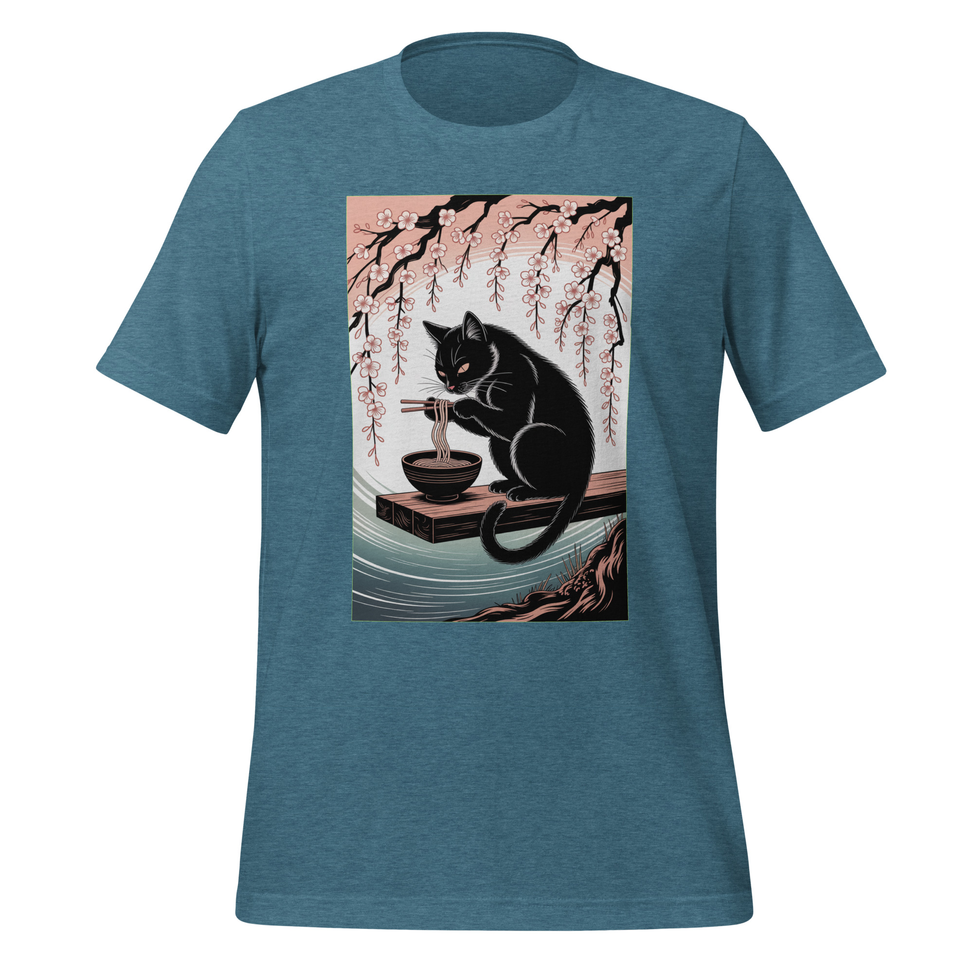 Vintage Cat Eating Ramen T-Shirt - Image 6