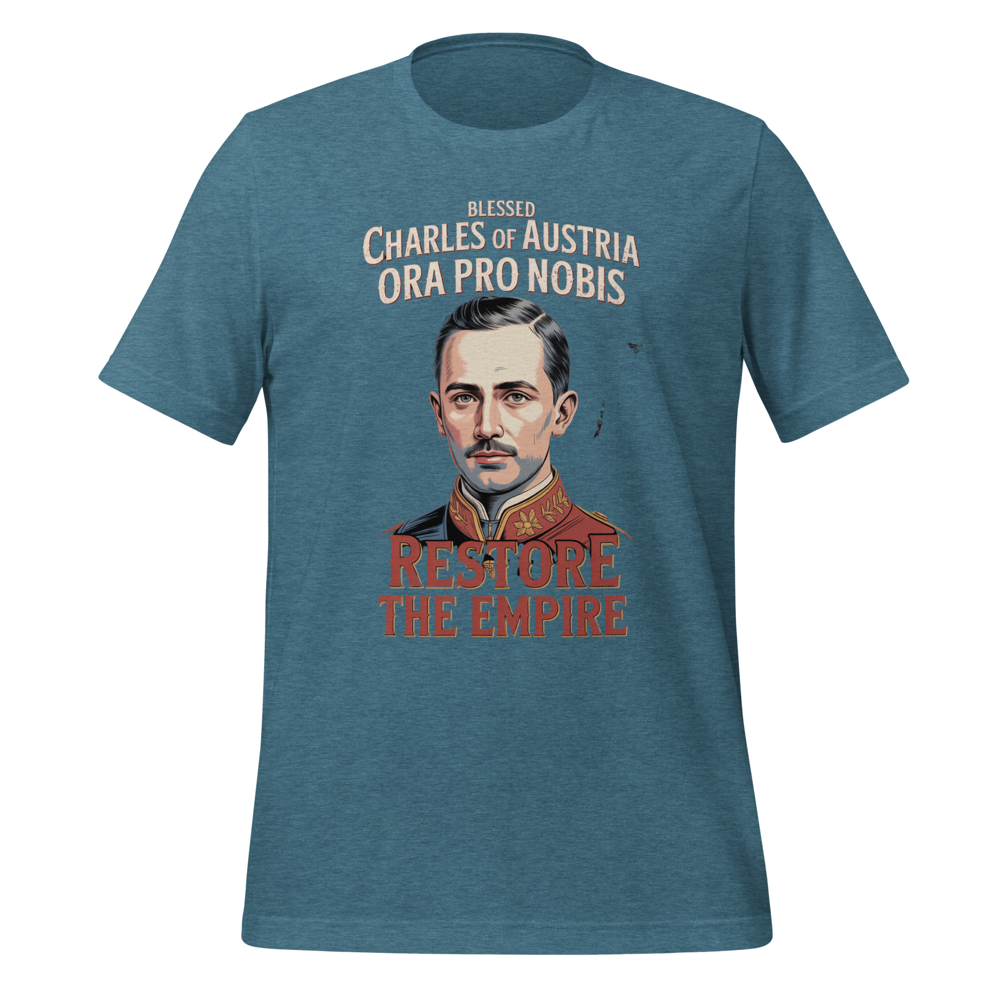 Restore The Empire Blessed Charles of Austria Catholic T-Shirt - Image 9