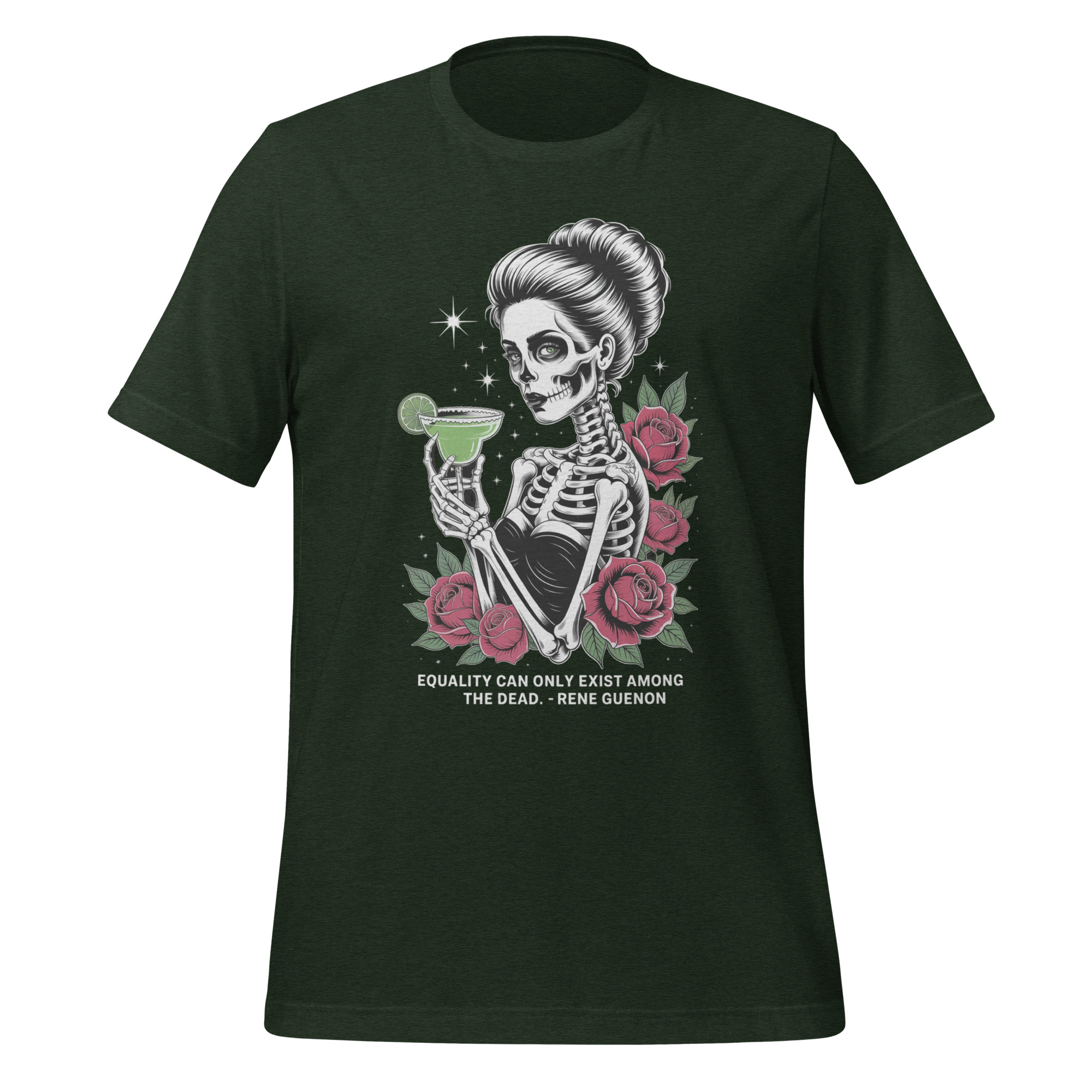 Rene Guenon Quote Symbolic Skeleton Philosophy T-Shirt - Image 4