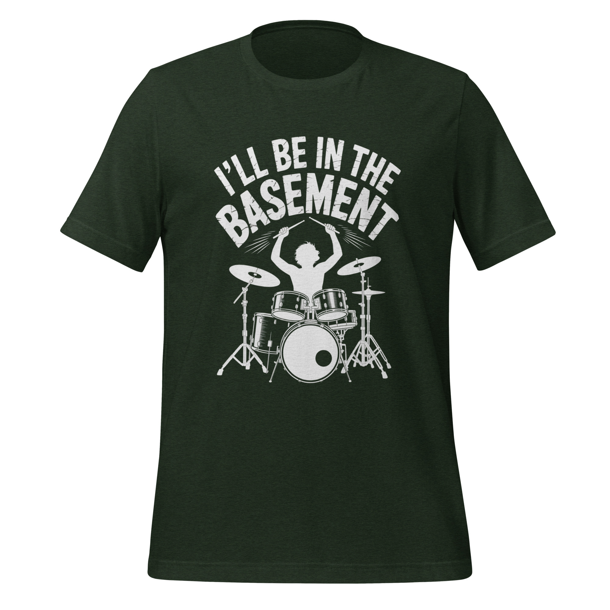 I'll Be In The Basement Drummer T-Shirt Funny Music Tee - Image 3