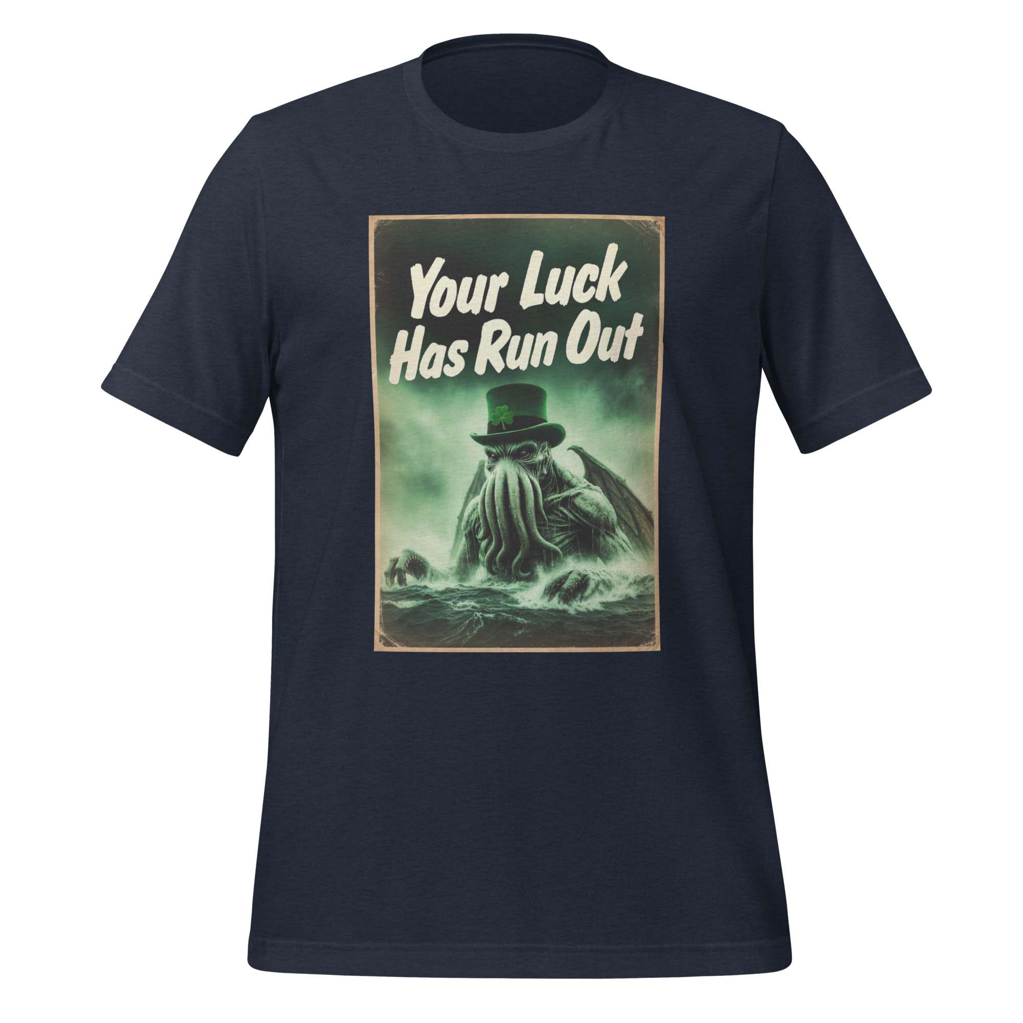 Your Luck Has Run Out Cathulu Shirt Cosmic Horror Humor Apparel Unisex t-shirt - Image 3