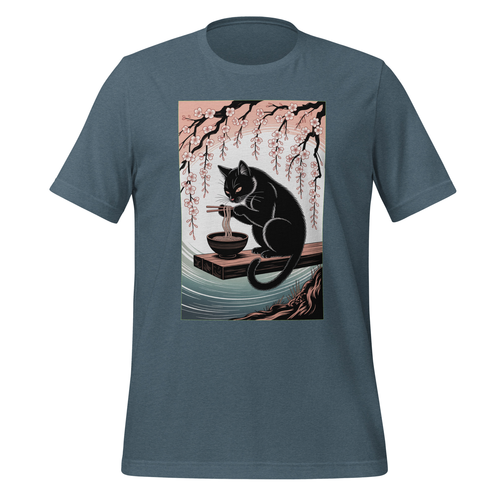 Vintage Cat Eating Ramen T-Shirt - Image 5