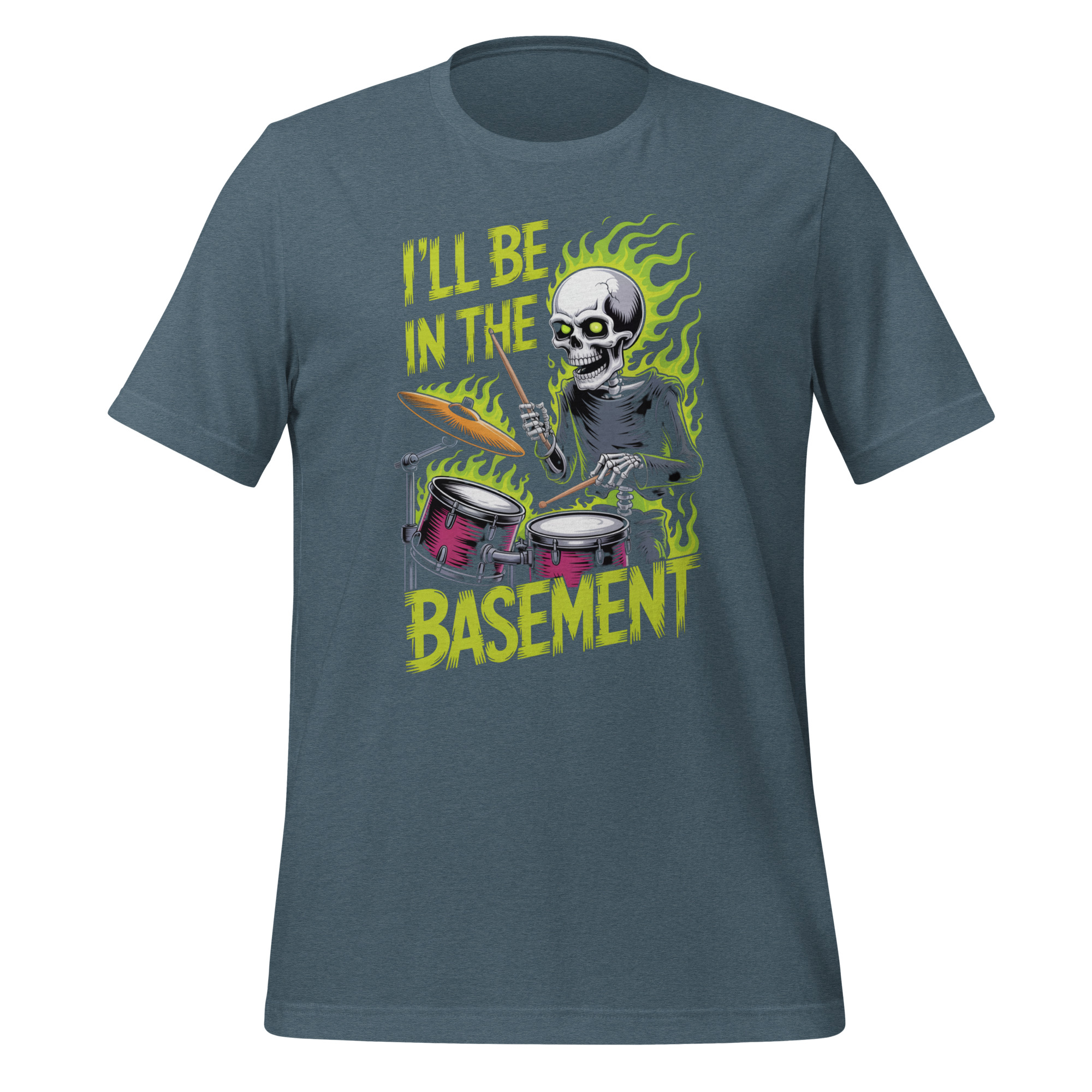 Funny Drummer T-Shirt I'll Be In The Basement Gift For Him - Image 5