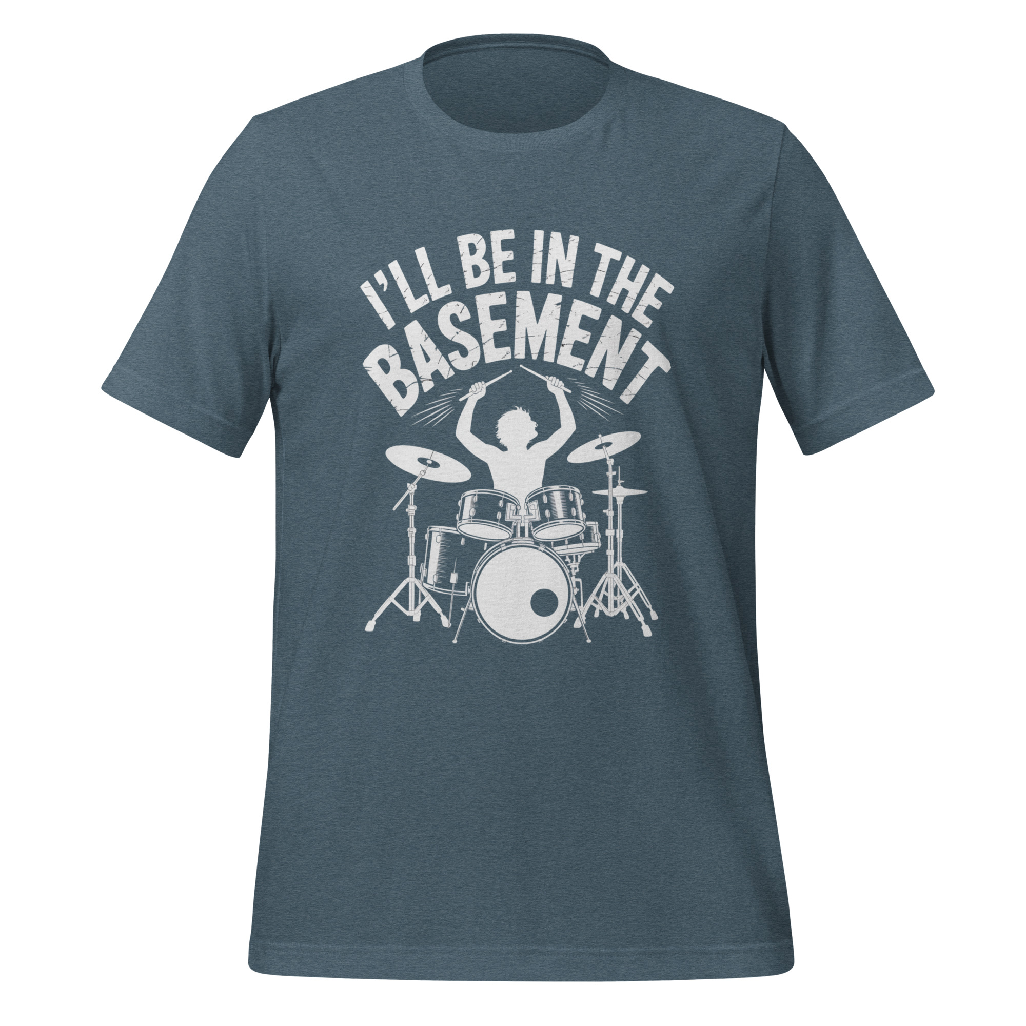 I'll Be In The Basement Drummer T-Shirt Funny Music Tee - Image 6