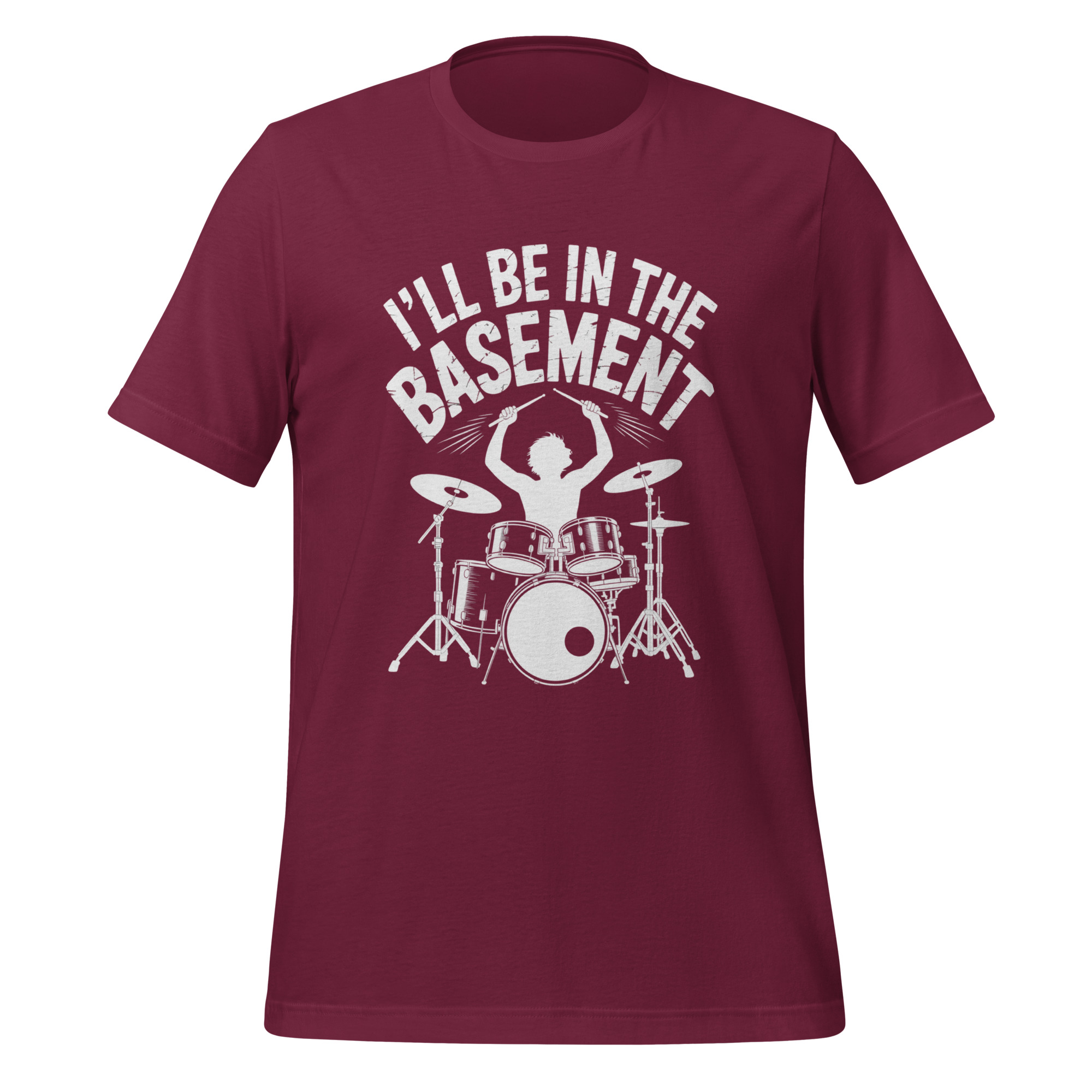 I'll Be In The Basement Drummer T-Shirt Funny Music Tee - Image 4