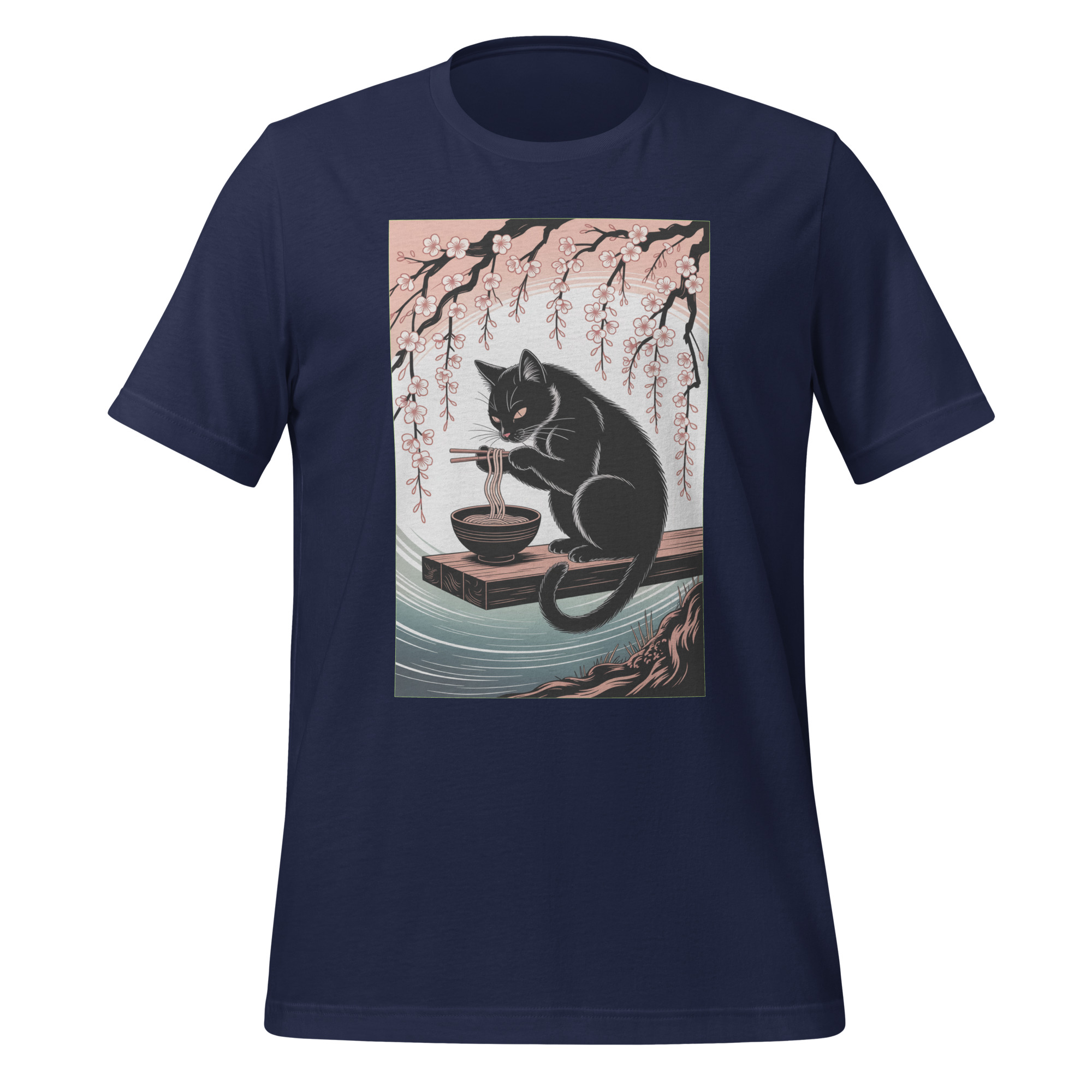 Vintage Cat Eating Ramen T-Shirt