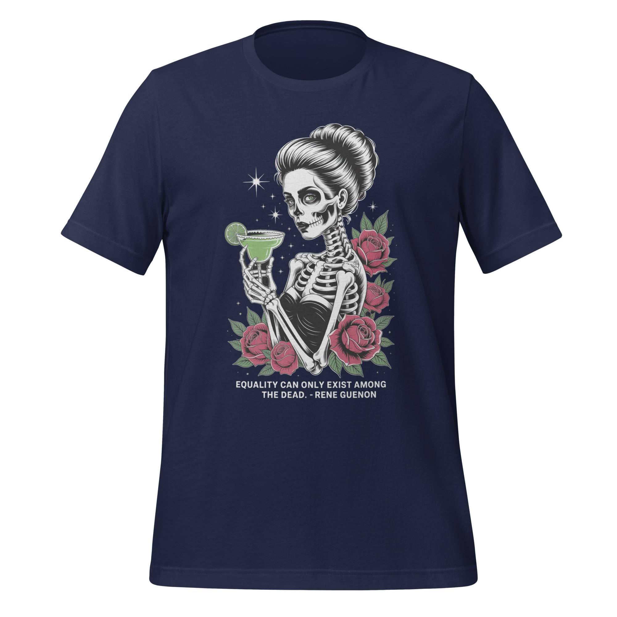 Rene Guenon Quote Symbolic Skeleton Philosophy T-Shirt - Image 3