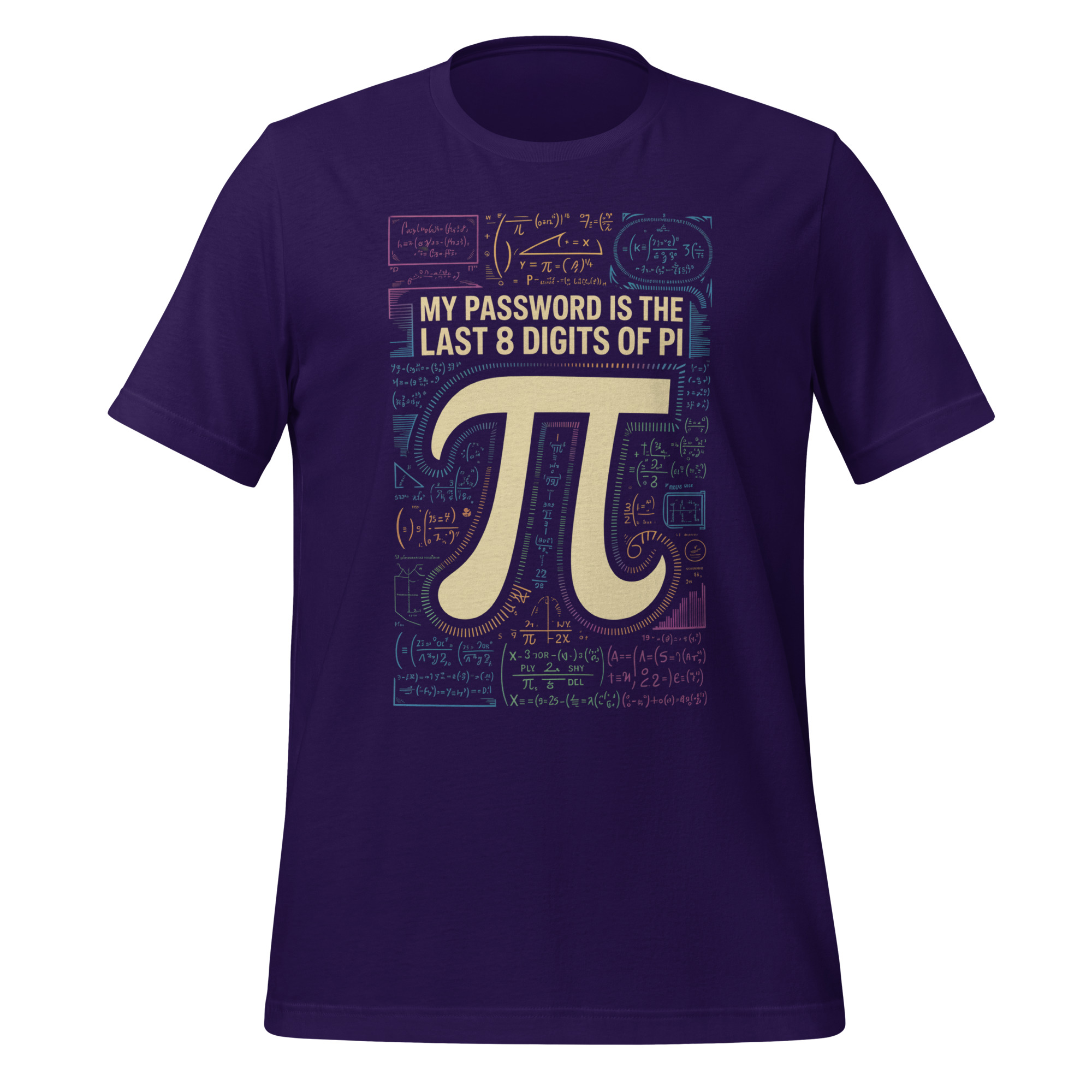 Last 8 Digits Of Pi Password Funny Math Nerd T-Shirt - Image 3