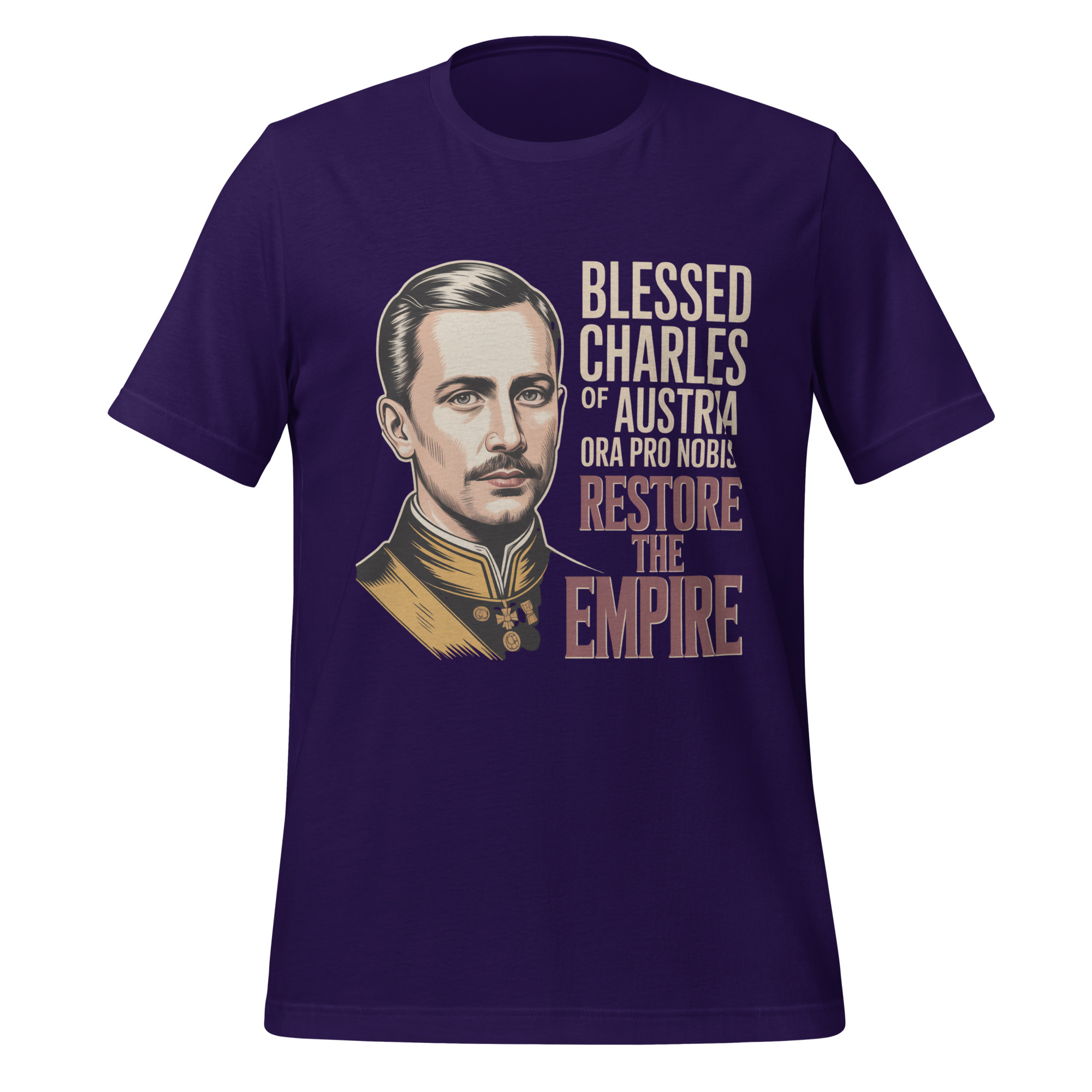 Restore The Empire Blessed Charles of Austria Catholic T-Shirt - Image 3