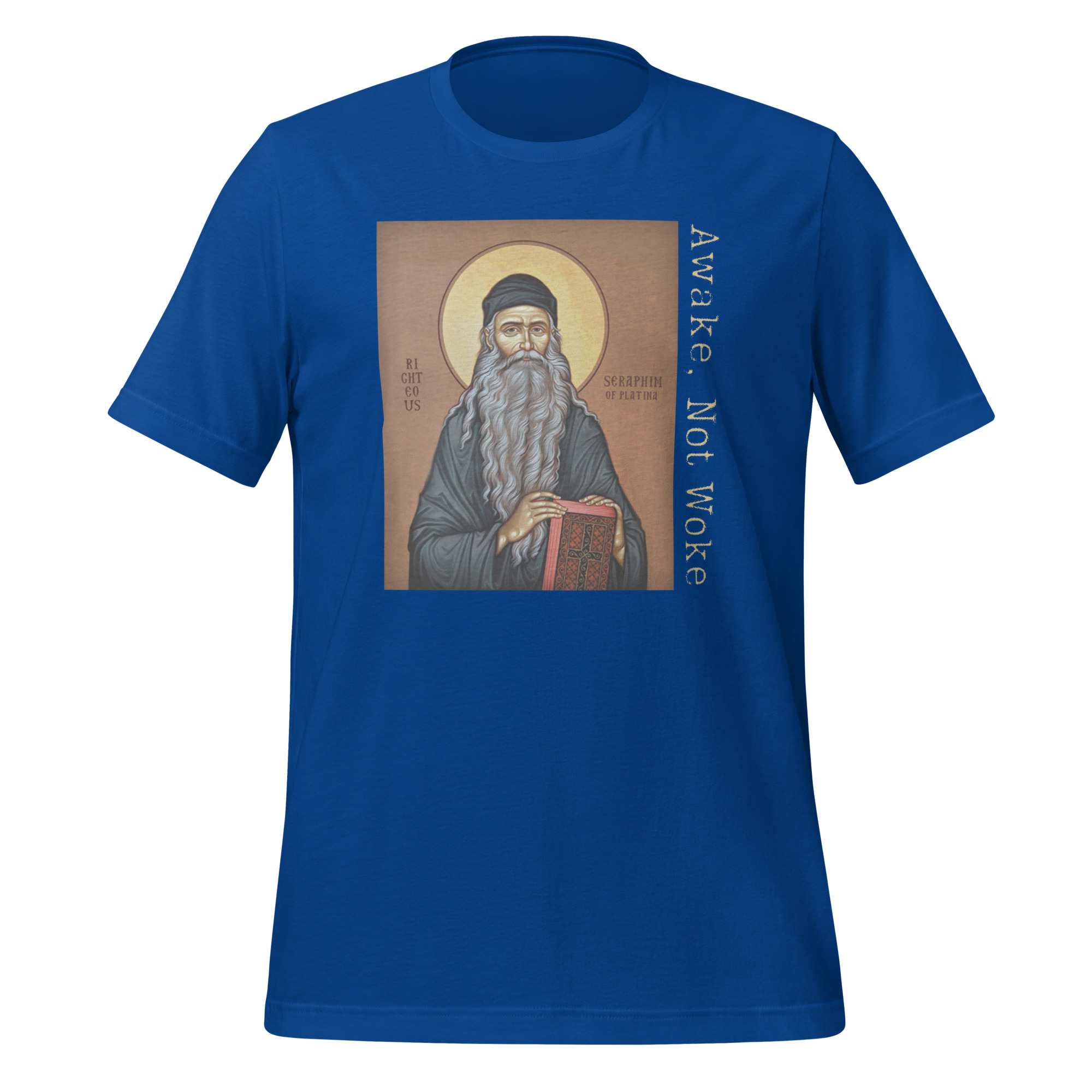 Awake Not Woke Father Seraphim Rose Eastern Orthodox T-Shirt - Image 2