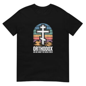 Orthodox Christian Ask Me About the Nicene Creed Short-Sleeve Unisex T-Shirt