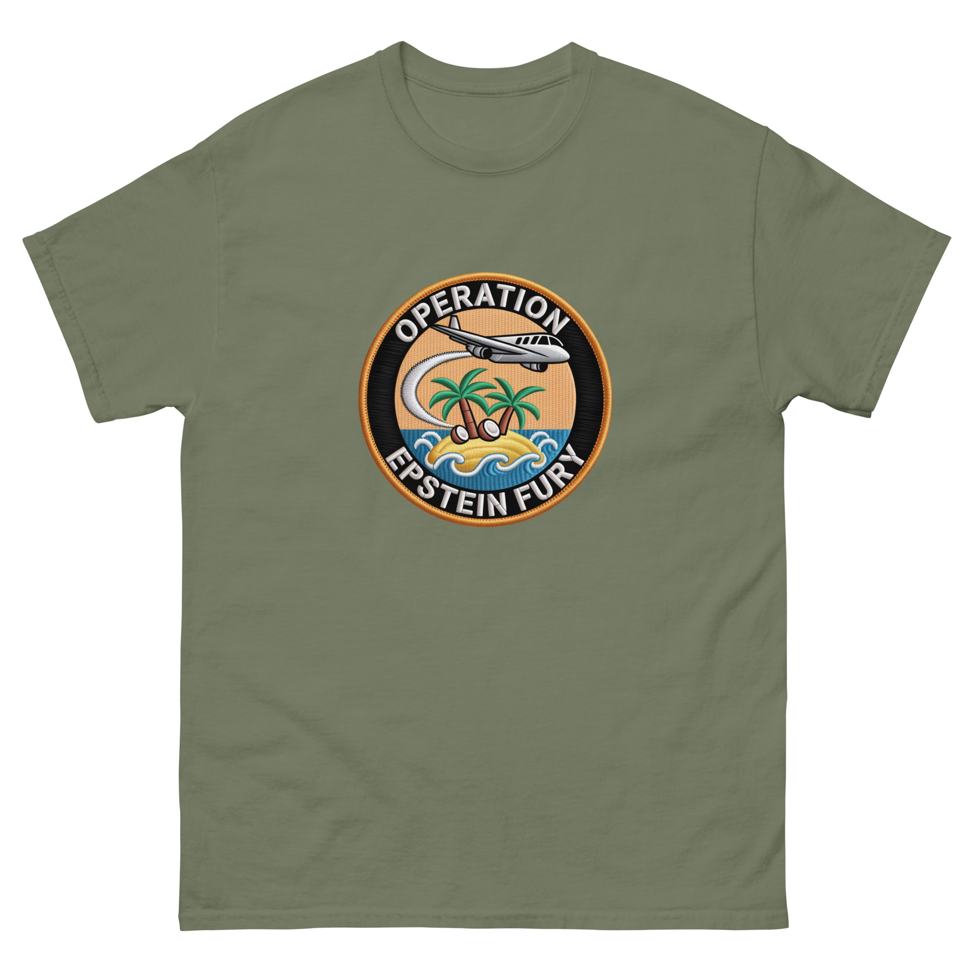 Operation Epstein Fury Iran War Parody Unisex classic tee
