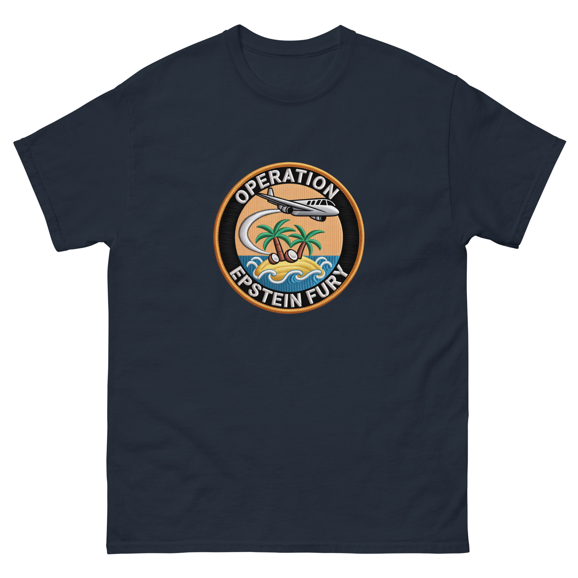 Operation Epstein Fury Iran War Parody Unisex classic tee - Image 3