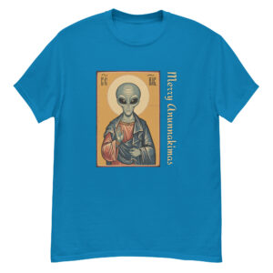 Alien Iconography Christmas Shirt, UFO Xmas Unisex classic tee